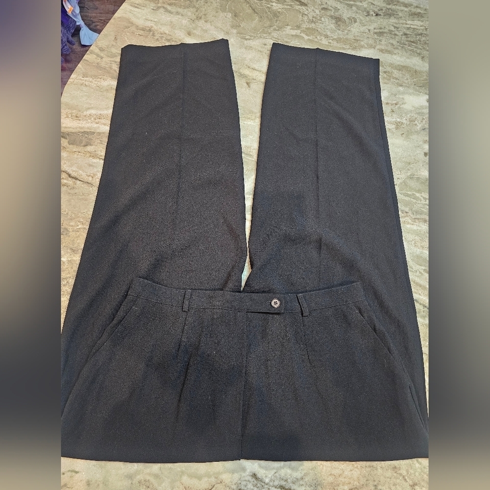 NY&Co Black Dress Pants Women’s 16 High Rise Straight Leg Ankle Career Trousers